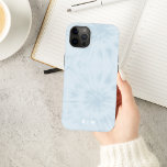 Tie Dye | Pastel Blue Modern Stylish Monogram Case-Mate iPhone 14 Case<br><div class="desc">A simple tie dye pattern with a soft pastel blue colour palette. The perfect on trend gift or accessory can easily be customised with your name, initials, monogram, hashtag or slogan! Tie-Dye is making a major comeback right now and is officially the Biggest Trend of the Year! We think tie-dye...</div>