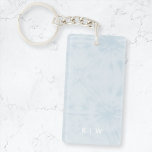 Tie Dye | Pastel Blue Modern Stylish Monogram Key Ring<br><div class="desc">A simple tie dye pattern with a soft pastel blue colour palette. The perfect on trend gift or accessory can easily be customised with your name, initials, monogram, hashtag or slogan! Tie-Dye is making a major comeback right now and is officially the Biggest Trend of the Year! We think tie-dye...</div>