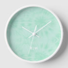 Tie Dye | Pastel Mint Green Monogram