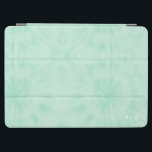 Tie Dye | Pastel Mint Green Monogram iPad Air Cover<br><div class="desc">A simple tie dye pattern with a soft pastel mint green colour palette. The perfect on trend gift or accessory can easily be customised with your name, initials, monogram, hashtag or slogan! Tie-Dye is making a major comeback right now and is officially the Biggest Trend of the Year! We think...</div>