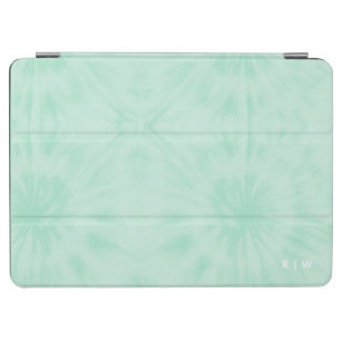 Tie Dye   Pastel Mint Green Monogram iPad Air Cover