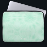 Tie Dye | Pastel Mint Green Monogram Laptop Sleeve<br><div class="desc">A simple tie dye pattern with a soft pastel mint green colour palette. The perfect on trend gift or accessory can easily be customised with your name, initials, monogram, hashtag or slogan! Tie-Dye is making a major comeback right now and is officially the Biggest Trend of the Year! We think...</div>