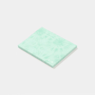 Tie Dye   Pastel Mint Green Monogram Post-it Notes