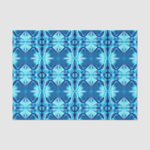 Tie Dye Pattern in Indigo and Ice Blue Tissue Paper