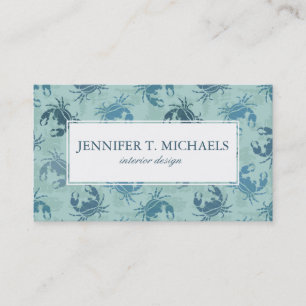 Tie Dye Pattern Of Crabs Business Card
