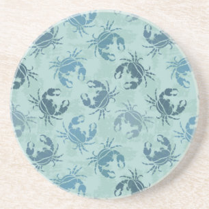 Tie Dye Pattern Of Crabs Coaster