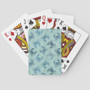 Tie Dye Pattern Of Crabs Playing Cards