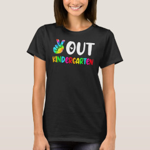 Tie Dye Peace Out Preschool Last Day Of School Sum T-Shirt