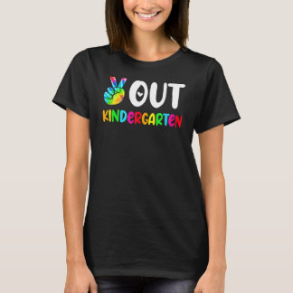 Tie Dye Peace Out Preschool Last Day Of School Sum T-Shirt