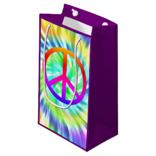 Tie Dye Peace Sign Gift Bag