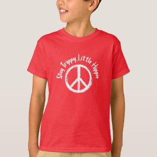 Tie-Dye Peace Sign Stay Trippy Little Hippie T-Shirt