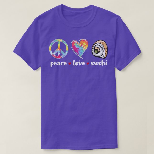 Tie dye peace sushi T-Shirt (Design Front)
