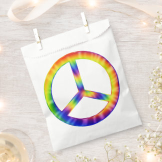 Tie Dye Peace Symbol Favour Bags