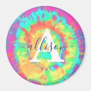 Tie dye personalised  magnet