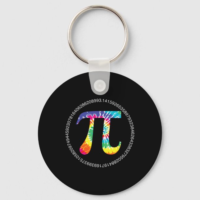 Tie Dye Pi Day T Shirt Physics Math Teacher Engine Key Ring (Front)