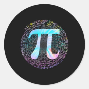Tie Dye Pi Happy Pi Day Classic Round Sticker