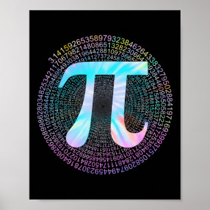 Tie Dye Pi Happy Pi Day Poster