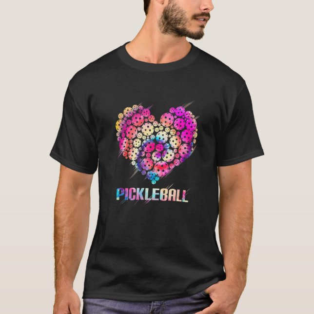 Tie Dye Pickleball Players Sport Lovers Family Mat T-Shirt (Front)