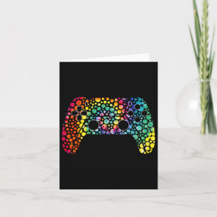 Tie Dye Polka Dot Video Game Happy Dot Day Shirts Card
