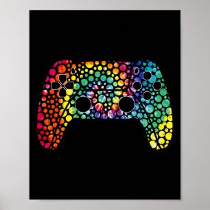 Tie Dye Polka Dot Video Game Happy Dot Day Shirts  Poster