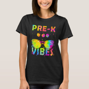 Tie Dye Pre k Vibes First Day Of Back To School Bo T-Shirt