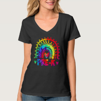 Tie Dye Prek Teacher Rainbow Preschool Back To Sch T-Shirt