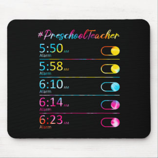 Tie Dye Preschool Teacher Appreciation Alarm Clock Mouse Pad