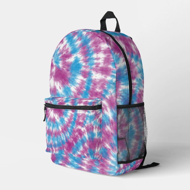 Tie Dye Printed Backpack (Back Corner Right)