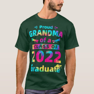Tie Dye Proud Grandma Of A Class Of 2022 Graduate T-Shirt