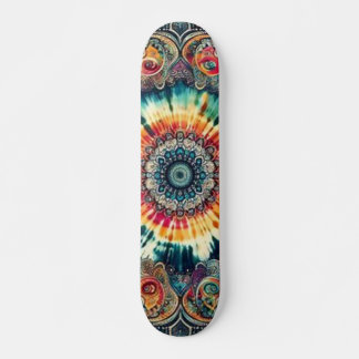Tie-Dye Psychedelic Circles Skateboard