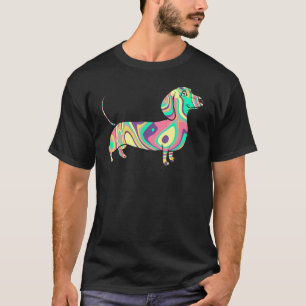 Tie-Dye Psychedelic Dachshund Wiener Dog Rainbow T T-Shirt