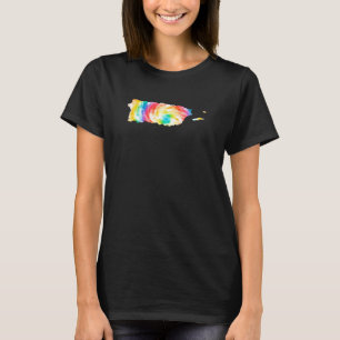 Tie Dye Puerto Rico Map Boricua Men Women T-Shirt