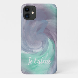 Tie-Dye Purple Green Painterly Watercolor in Love Case-Mate iPhone Case