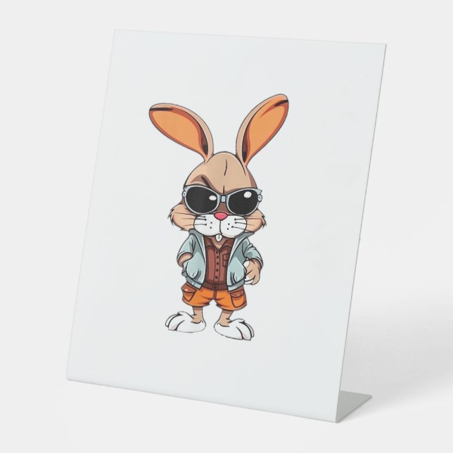 Tie-Dye rabbit bunny Peace Sign Hippie  (Front)