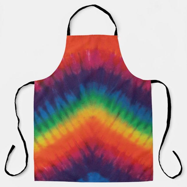 Tie Dye Rainbow Colours  Apron (Front)