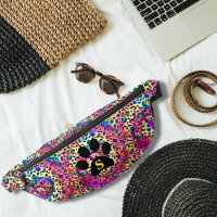 Tie Dye Rainbow Leopard Print Black Paw Cool Teens
