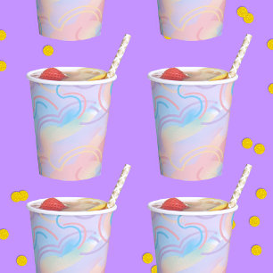 Tie Dye Rainbow Paper Cups