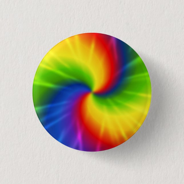 Tie Dye Rainbow Pattern 3 Cm Round Badge (Front)