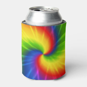 Tie Dye Rainbow Pattern Can Cooler