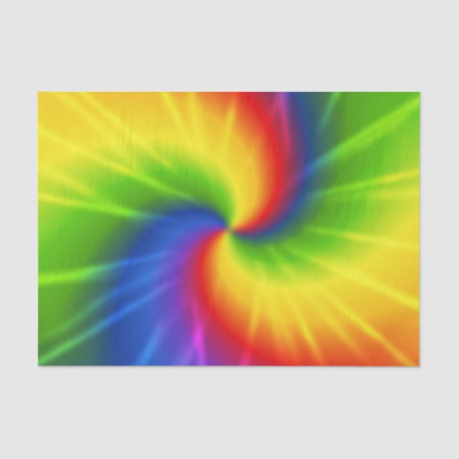 Tie Dye Rainbow Pattern Tissue Paper (Front)