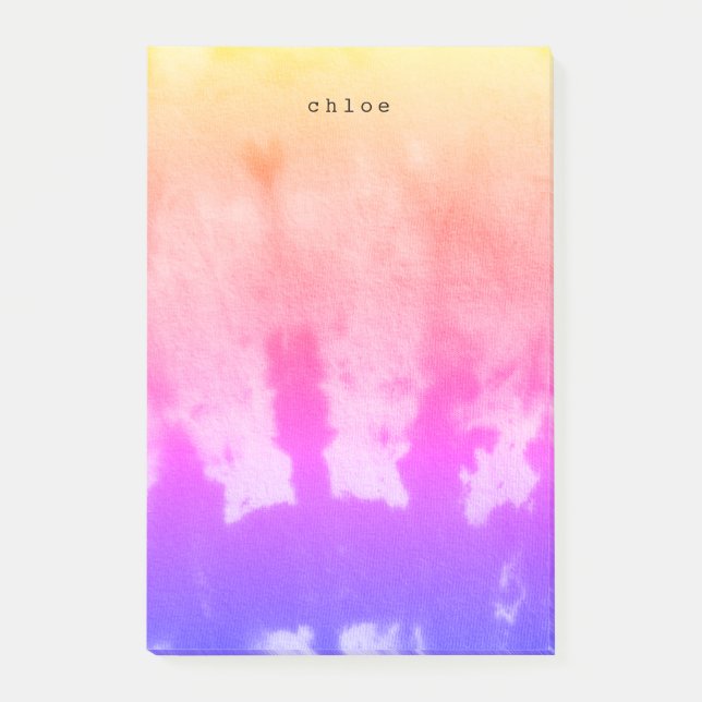 Tie Dye Rainbow Post-it Notes (Front)