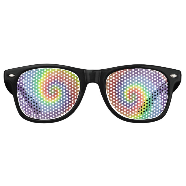 tie dye rainbow spiral sunglasses (Front)