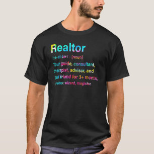 Tie Dye Realtor Definition Real Estate T-Shirt
