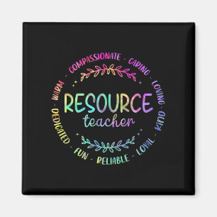 Tie Dye Resource Teacher Appreciation For Women Me Magnet