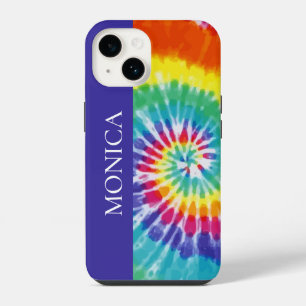 Tie Dye Retro Monogram Colourful iPhone 14 Case