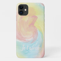 Tie-Dye Retro Pastel Painterly Watercolor in Love
