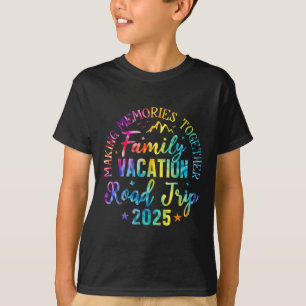 Tie Dye Road Trip 2025 Family Vacation Matching Gr T-Shirt