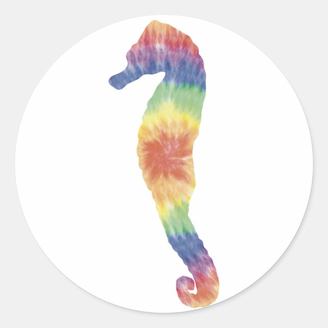 Tie Dye Seahorse Sticker (Front)