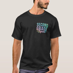 Tie Dye Second Grade Squad Pocket Tee Teacher Back