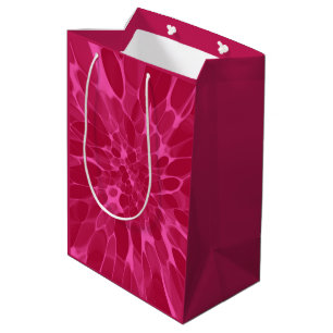 tie dye shades of pink medium gift bag
